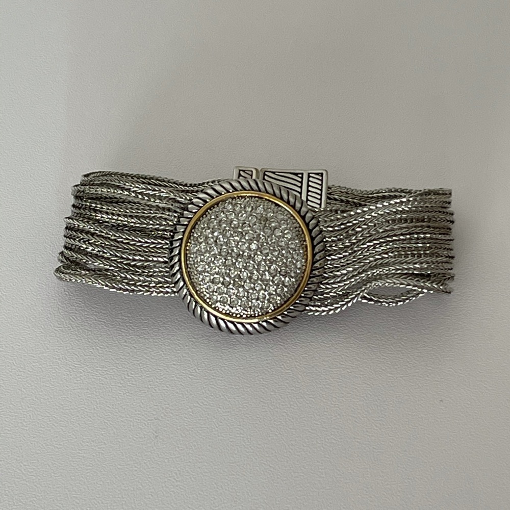 Pave Bracelet CZ Crystal Rhodium Plated